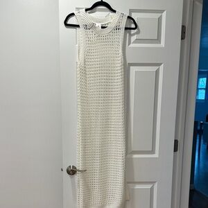 Shade & Shore Cream Sleeveless Midi Dress